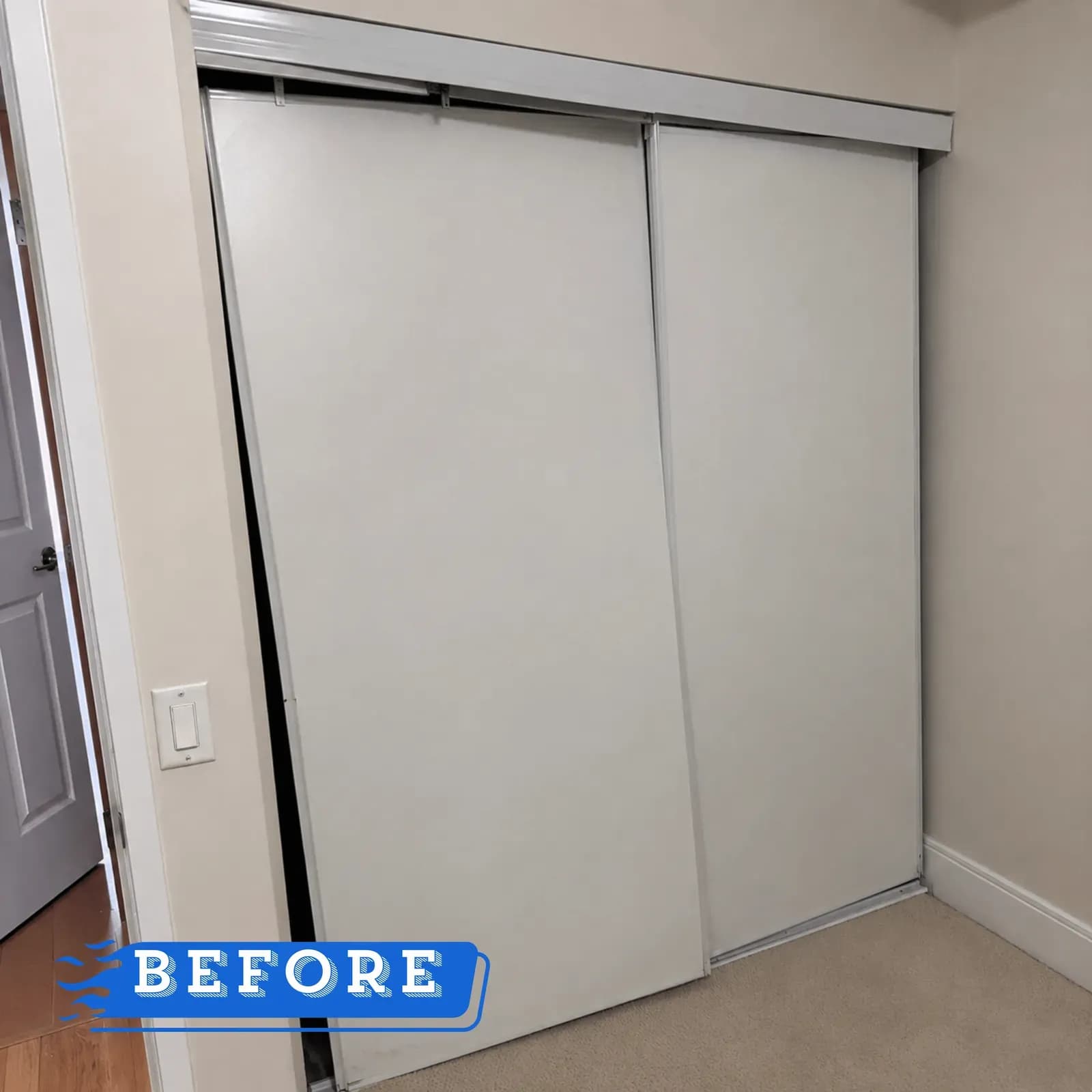 Sliding Closet Doors — before