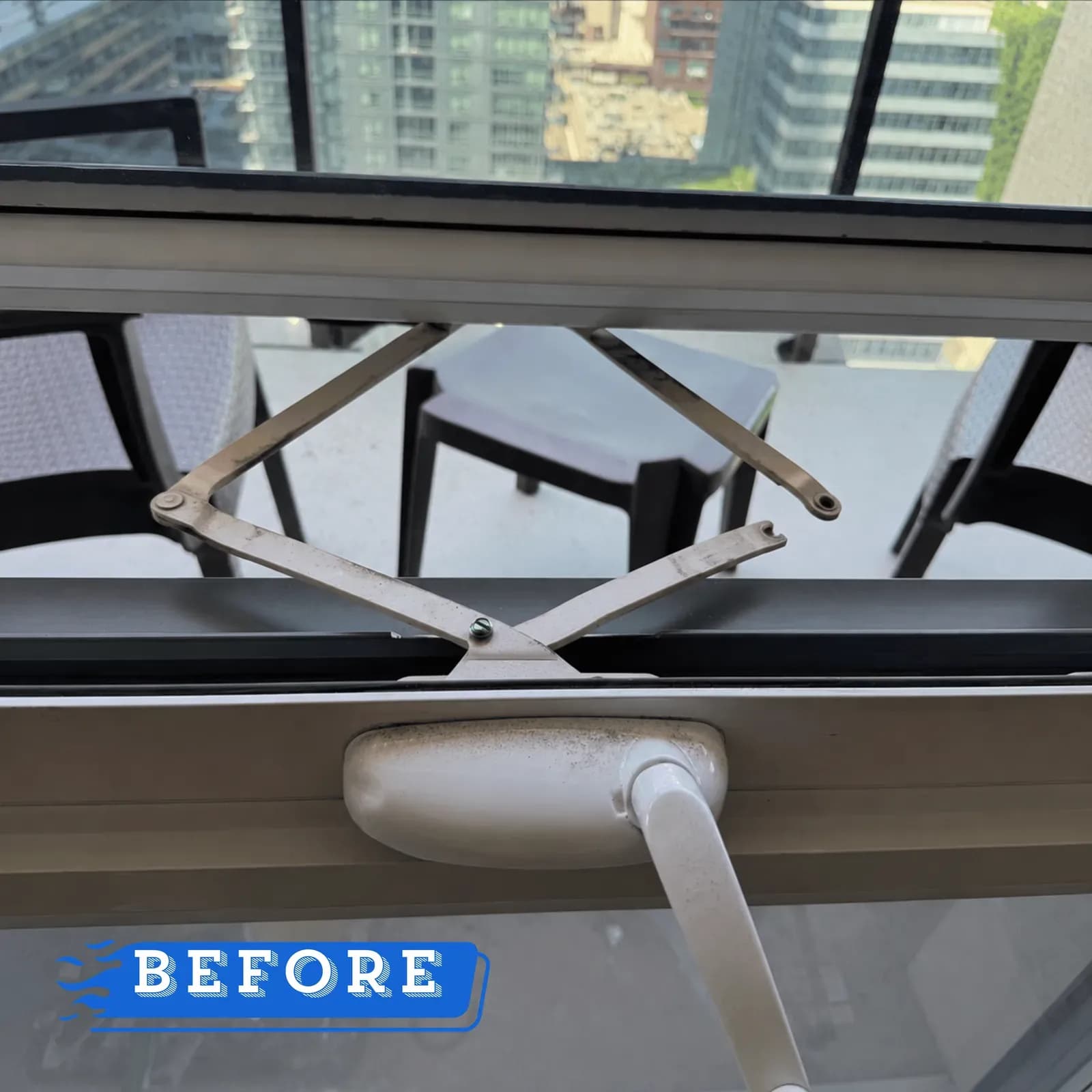 Window Crank Repair — before