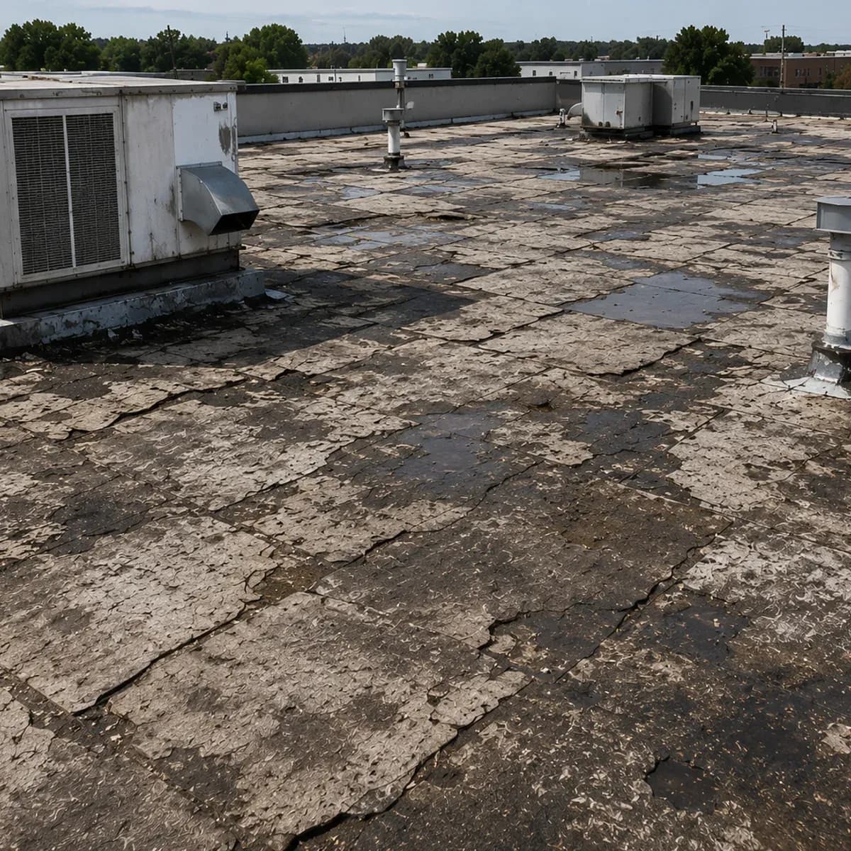 Commercial Roof Replacement — before
