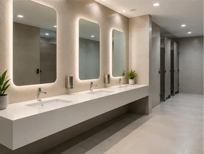 Commercial washroom renovation