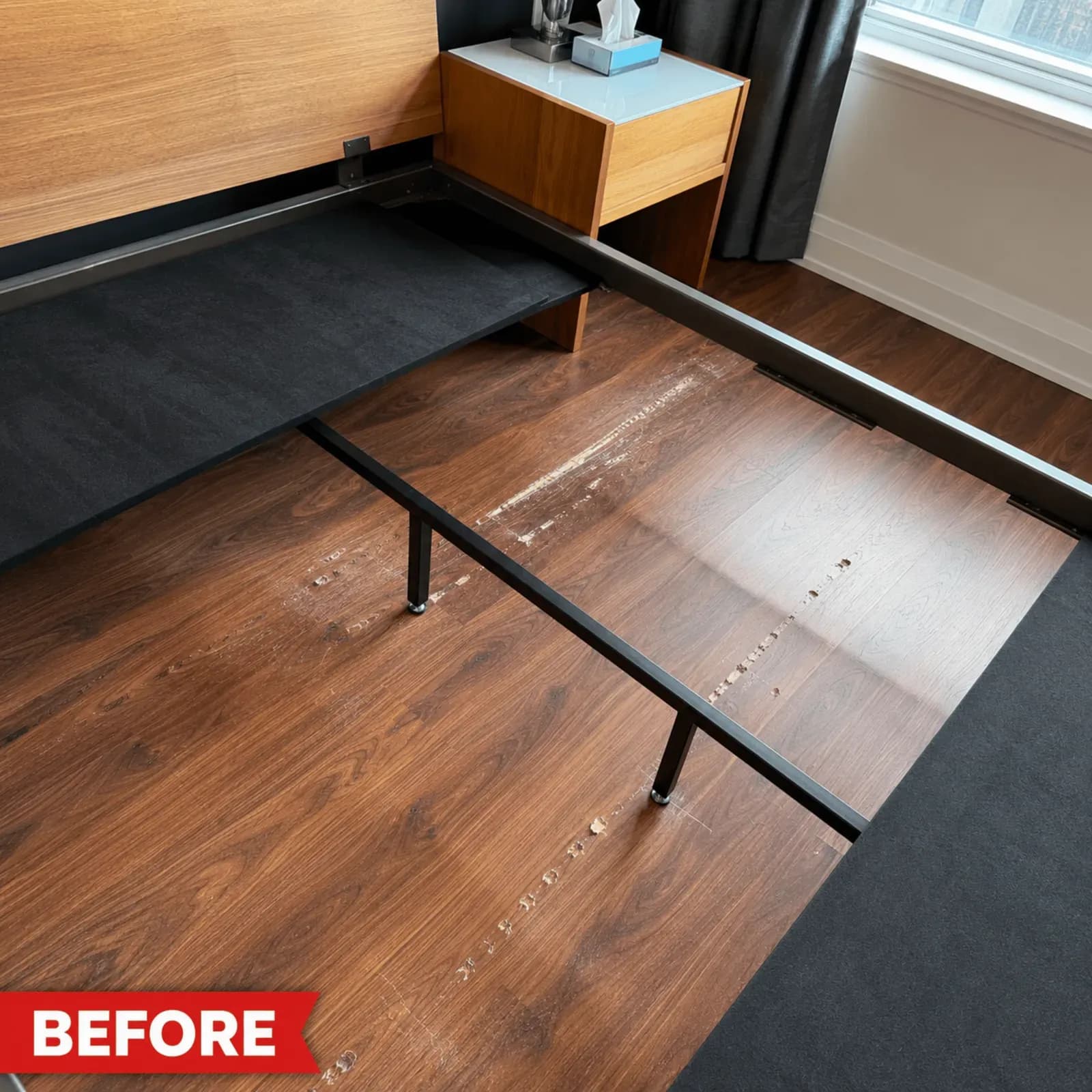 New Plank Flooring — before