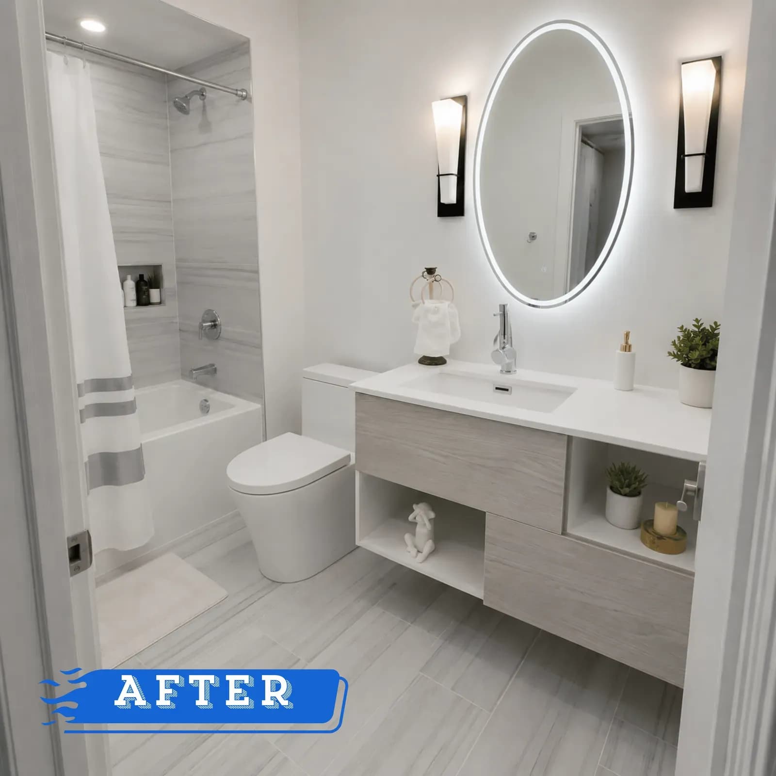 Modern Bathroom Remodel — after