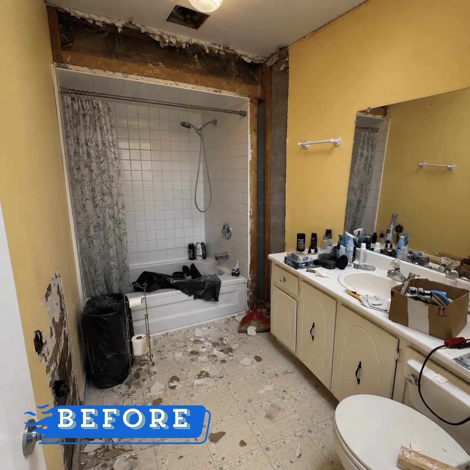 Modern Bathroom Remodel — before